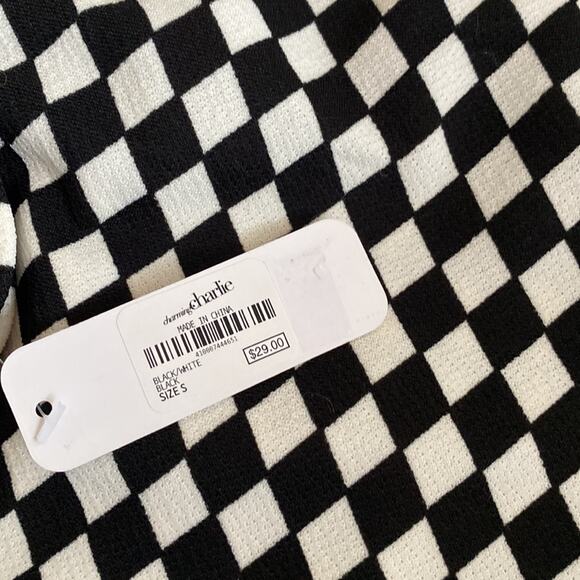 Charming Charlie Checked Open Back Top - Picture 6 of 7